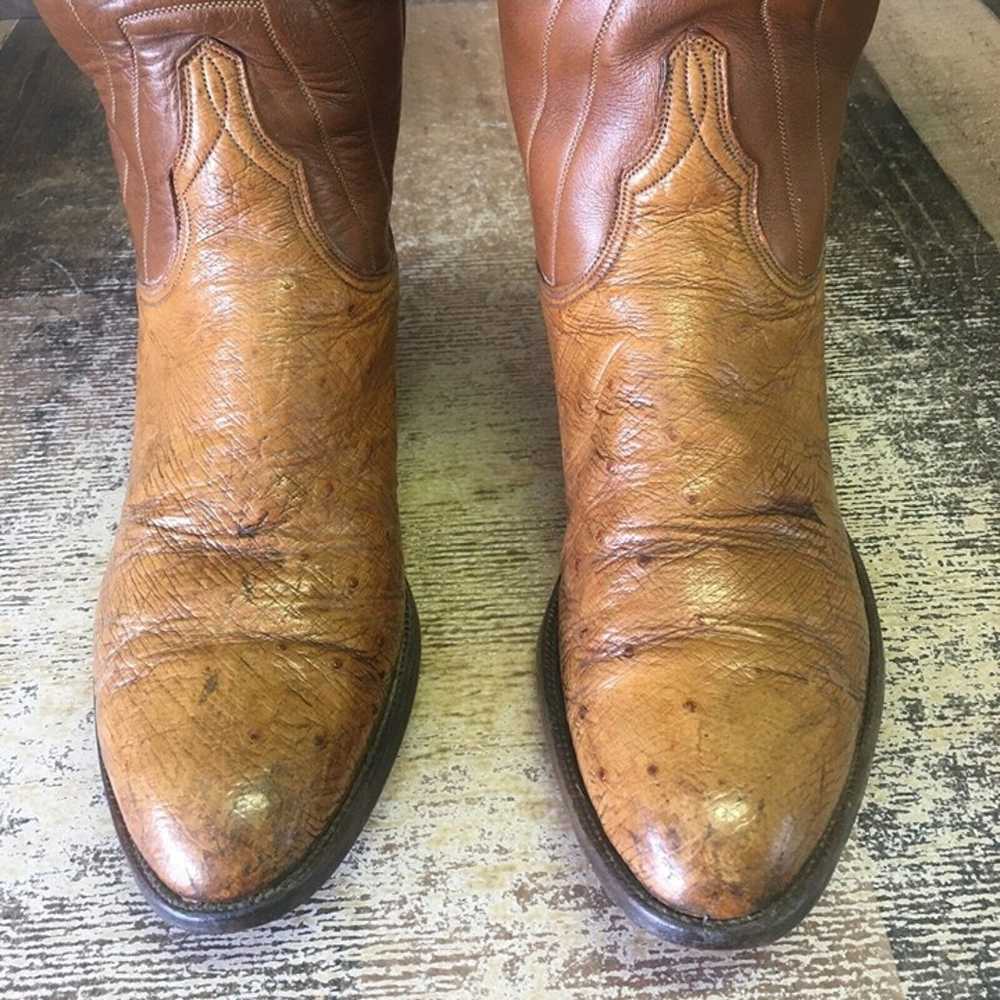 Lucchese San Antonio Vintage Smooth Ostrich Weste… - image 6