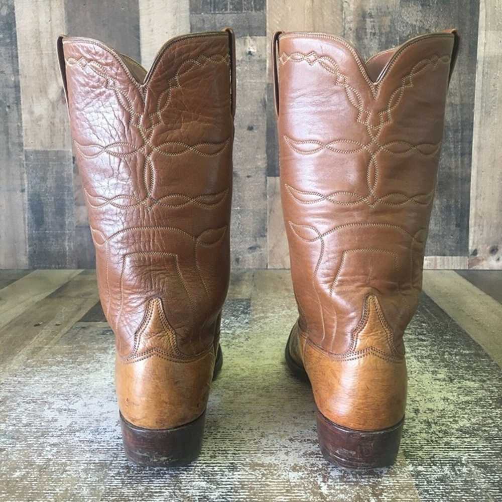 Lucchese San Antonio Vintage Smooth Ostrich Weste… - image 8