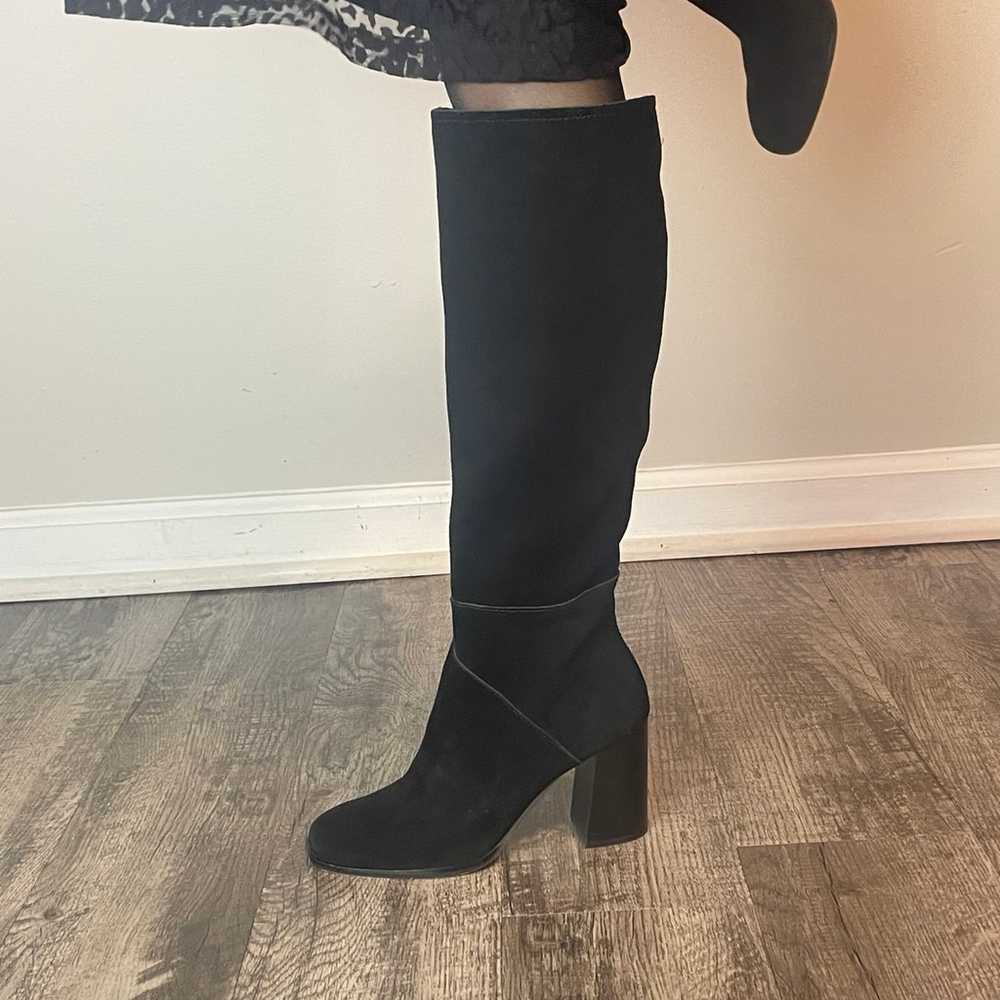 Suede black boots. Never worn - image 2