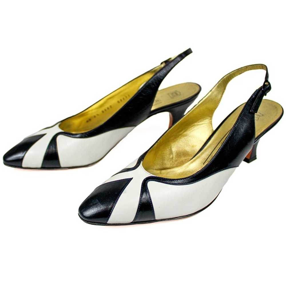 Bruno Magli Vintage Slingback Shoes Kitten Heel B… - image 1