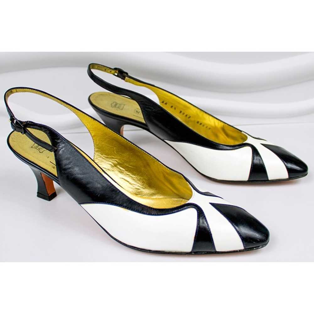 Bruno Magli Vintage Slingback Shoes Kitten Heel B… - image 3