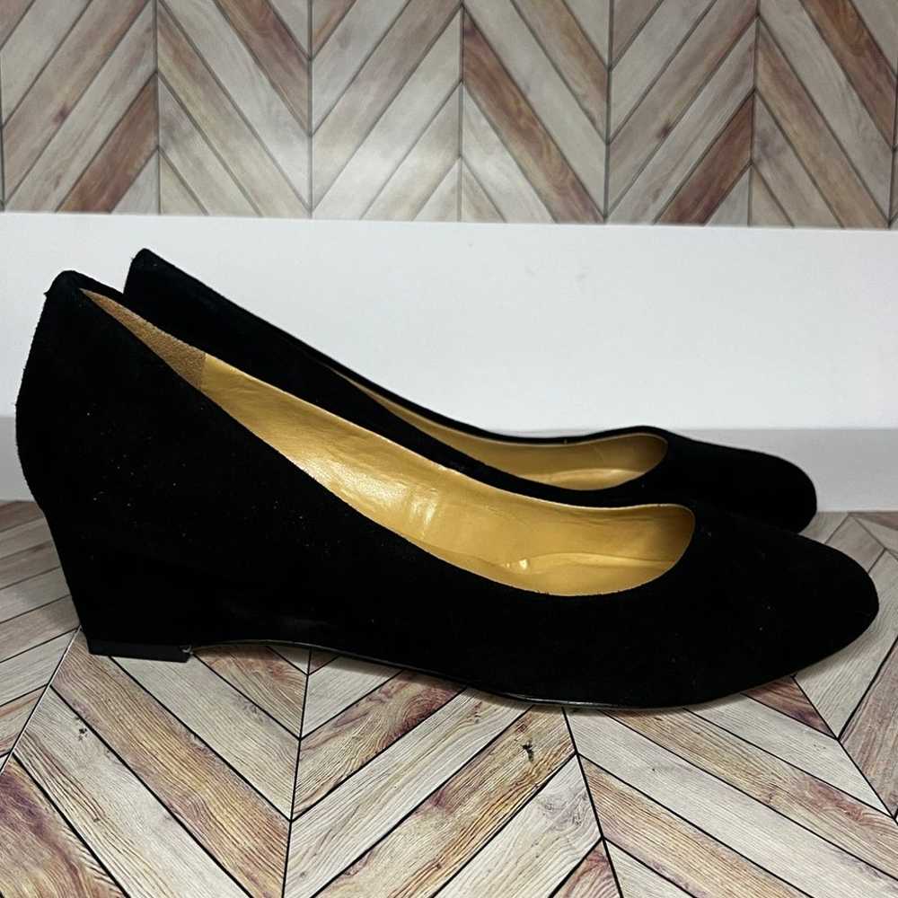 Talbots Suede Slip On Almond Toe Wedge Heel Pumps… - image 2