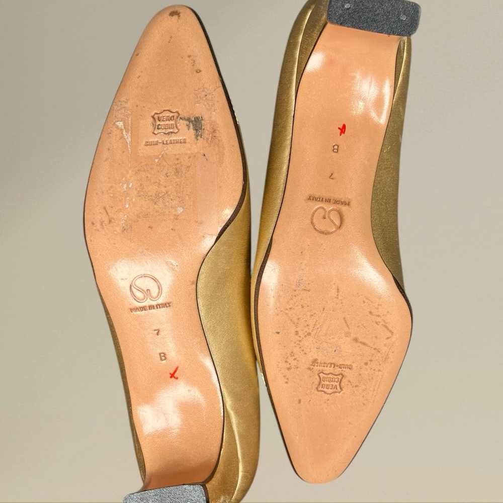 St. John | Vintage Gold Satin & Sequin Pumps - image 11