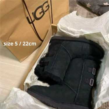 UGG Black Sheepskin Boots Size 5 - image 1