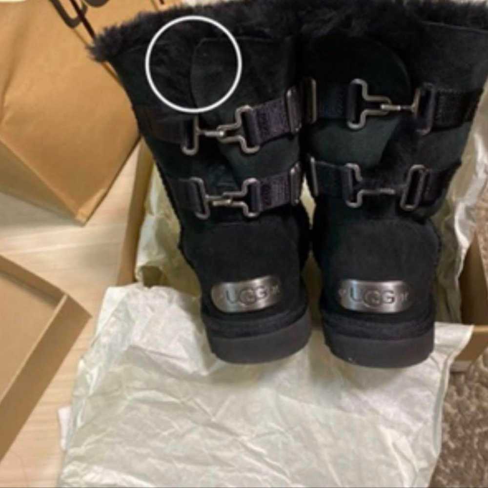 UGG Black Sheepskin Boots Size 5 - image 2