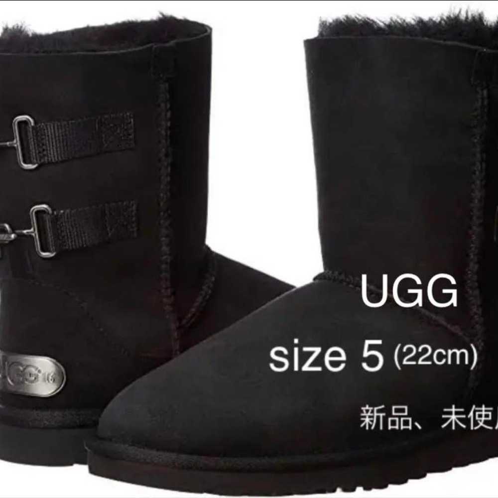 UGG Black Sheepskin Boots Size 5 - image 3