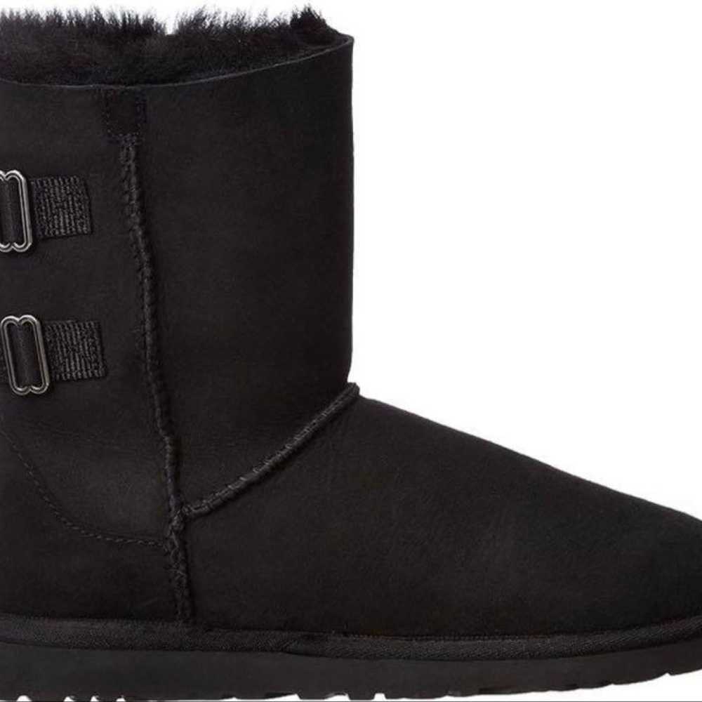 UGG Black Sheepskin Boots Size 5 - image 4