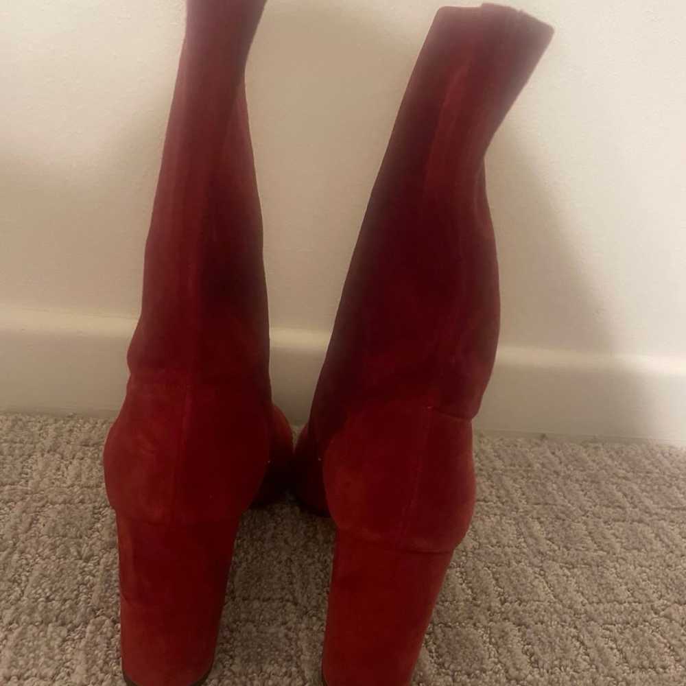 Aquazurra red suede boots - image 7