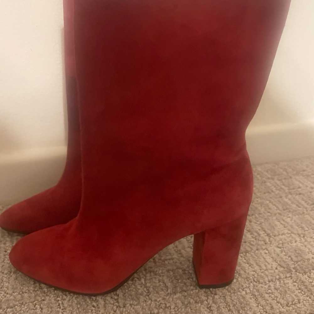 Aquazurra red suede boots - image 8