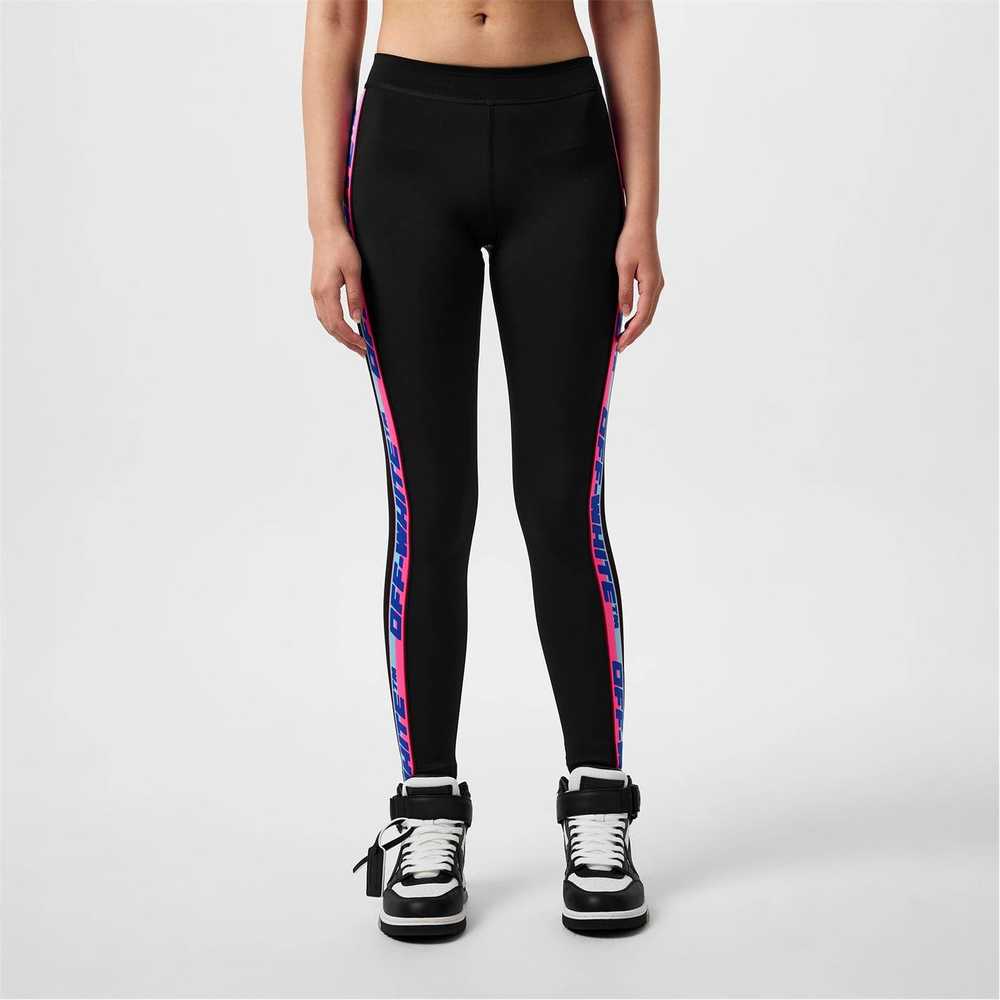 Off-White o1g2r1mq1224 Logo Stretch Legging in Bl… - image 4