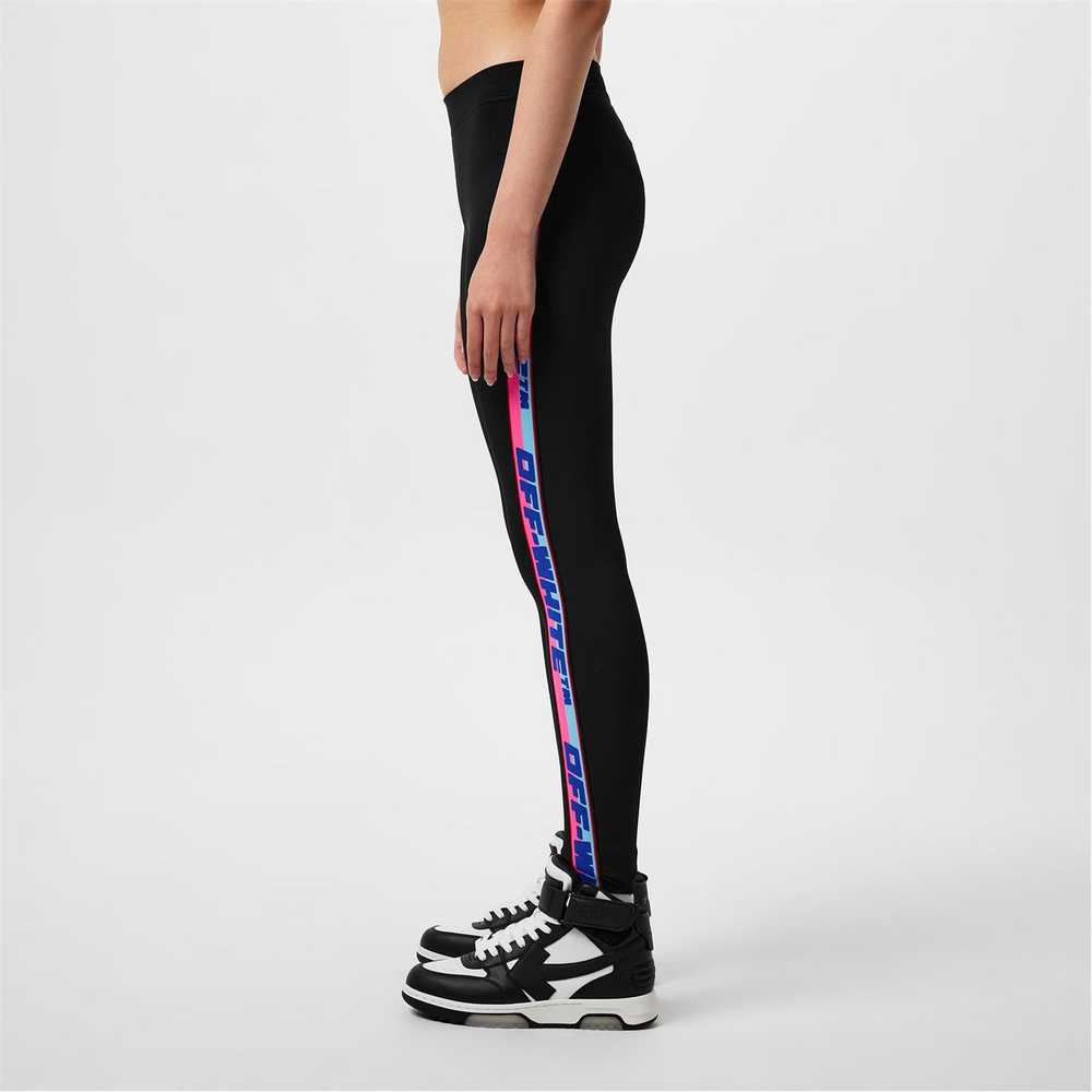 Off-White o1g2r1mq1224 Logo Stretch Legging in Bl… - image 5