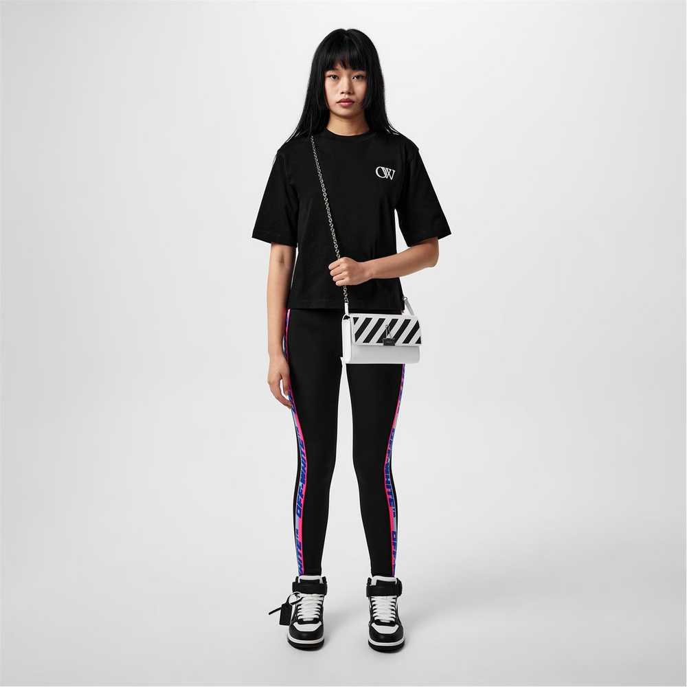 Off-White o1g2r1mq1224 Logo Stretch Legging in Bl… - image 7