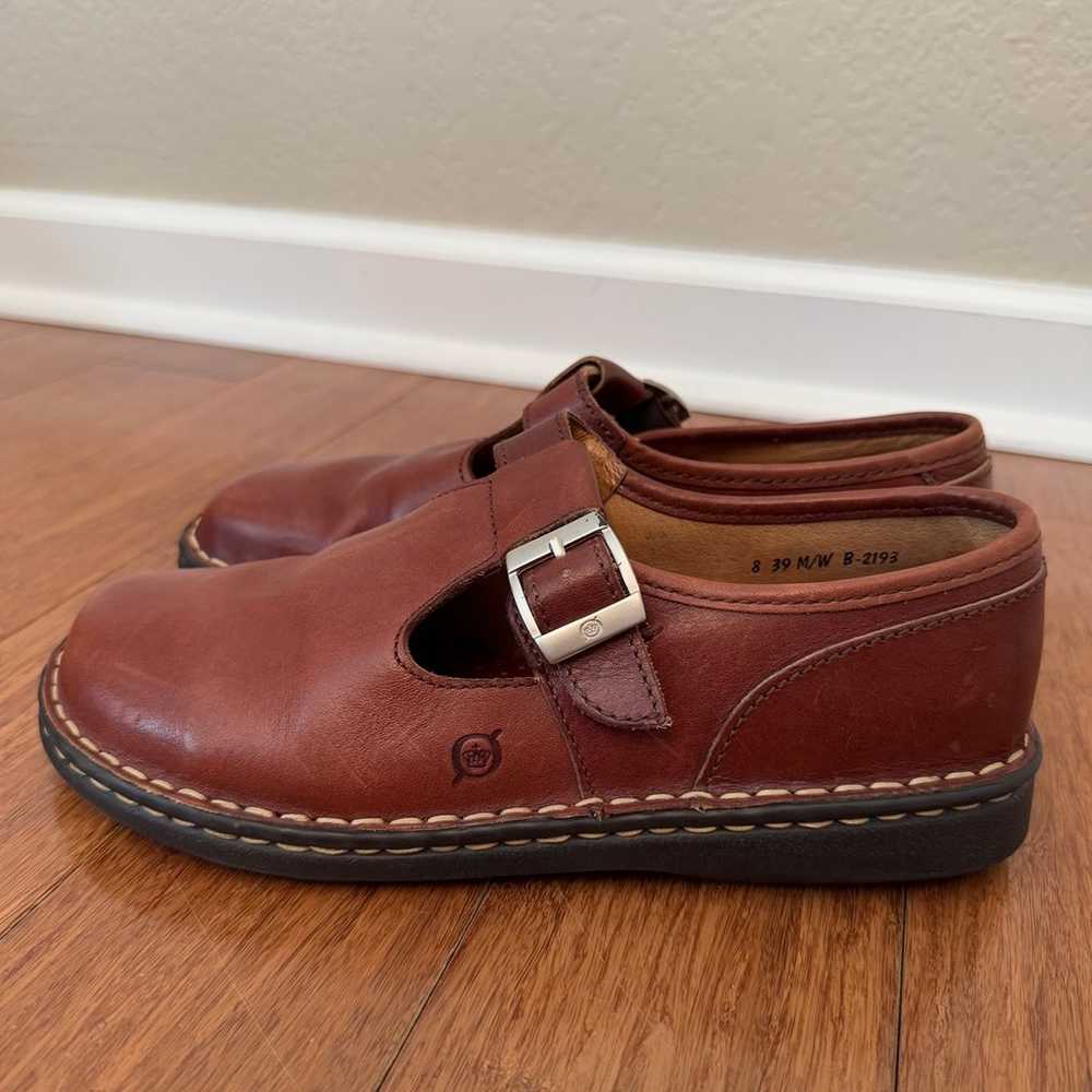 Born Vintage 90s Classic Brown Leather Mary Jane … - image 1