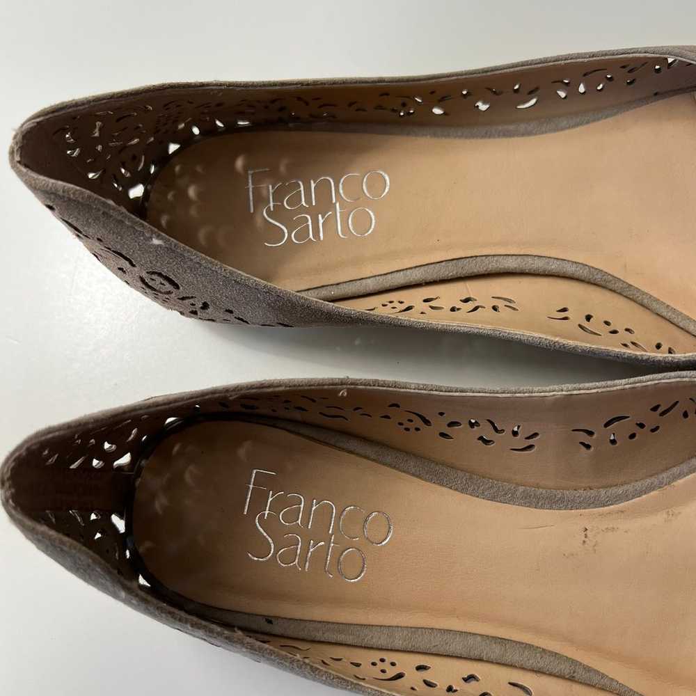 Franco Sarto Selma Suede Cut Out Pointed Toe Flat… - image 6