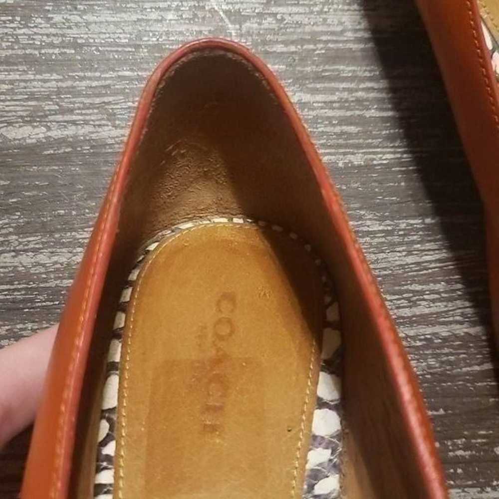 Coach Leather Flats Oakland Orange Size 8.5 - image 10