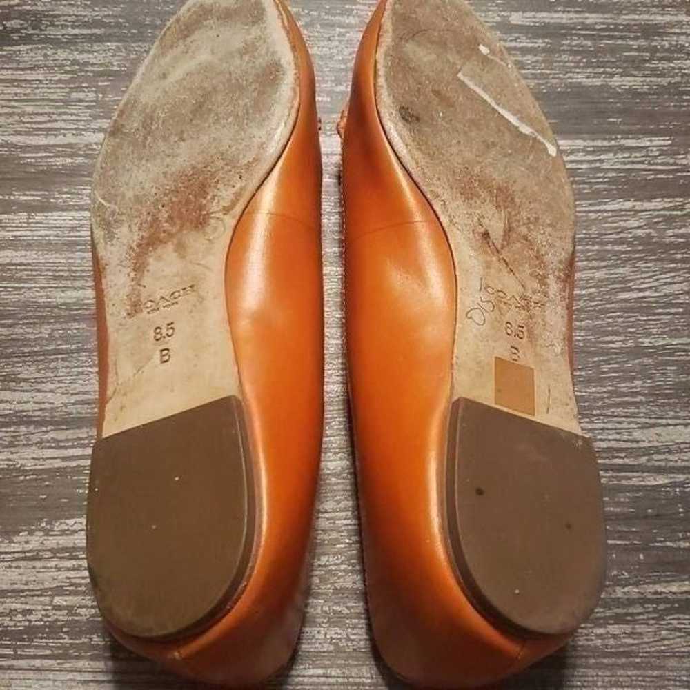 Coach Leather Flats Oakland Orange Size 8.5 - image 5