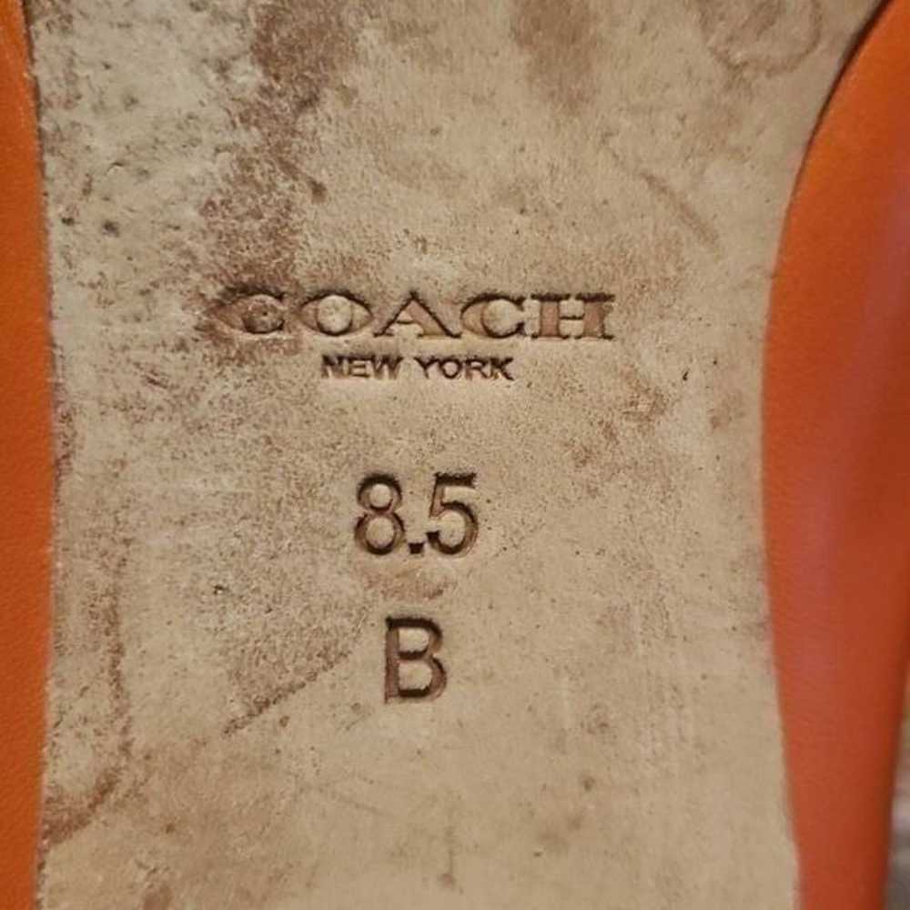 Coach Leather Flats Oakland Orange Size 8.5 - image 6