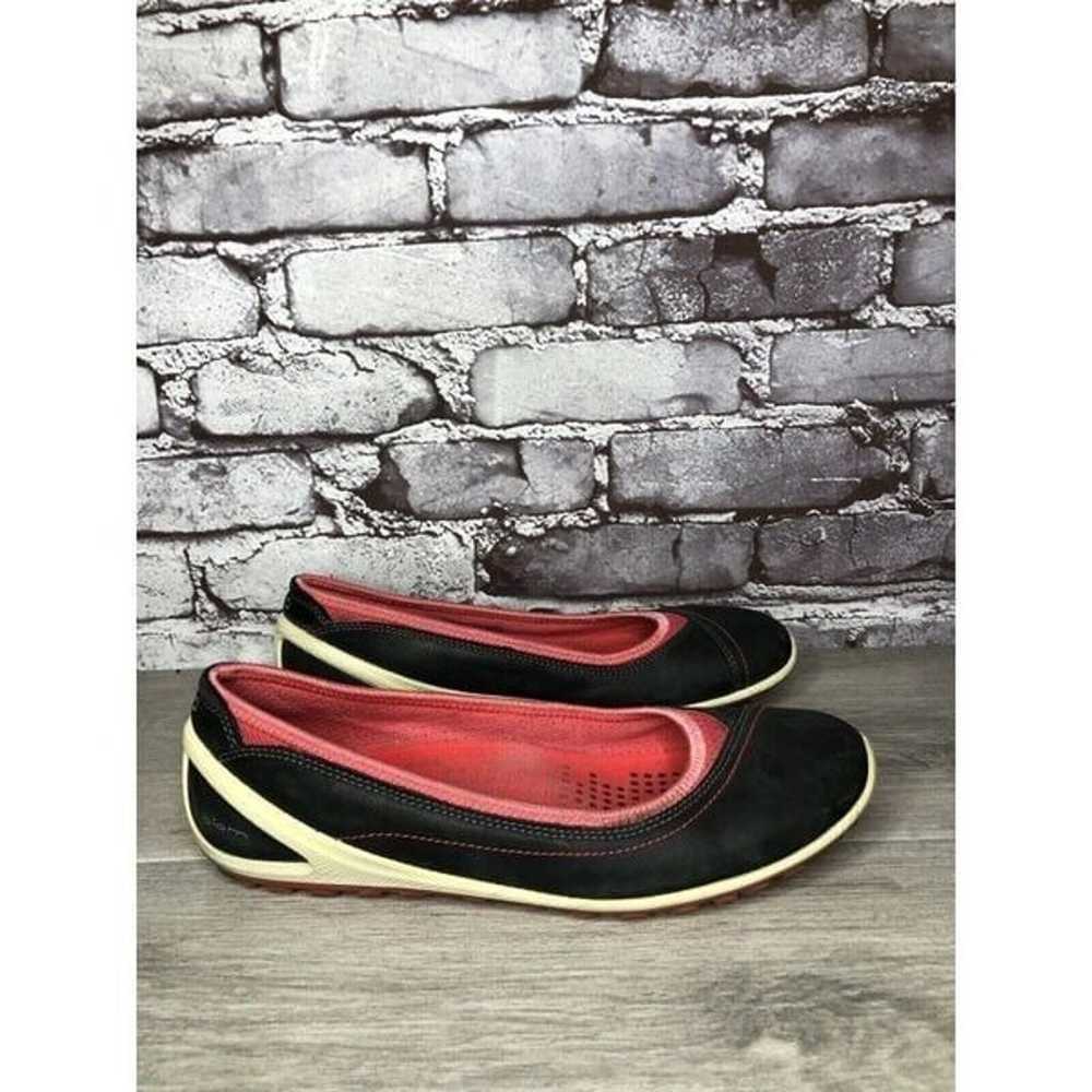 Ecco Biom Natural Motion Black Suede Red Textile … - image 11