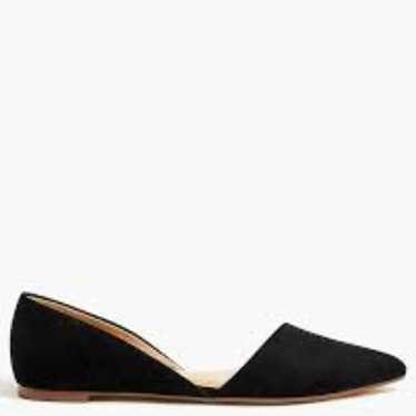 J Crew Factory Women's Black Zoe D'orsay Suede Alm