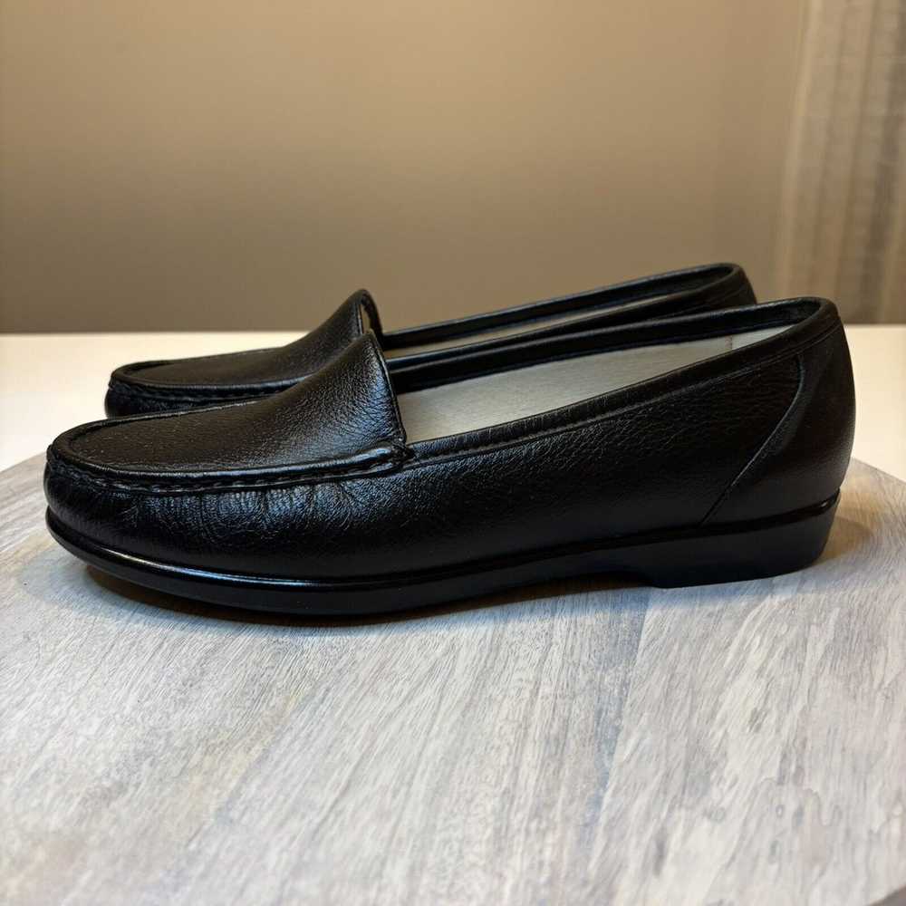 SAS Black Loafers Womens Leather Shoes sz 9.5 - image 3