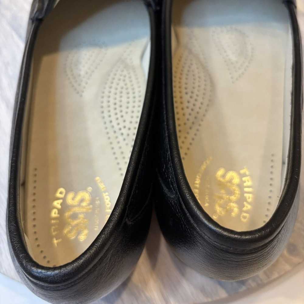 SAS Black Loafers Womens Leather Shoes sz 9.5 - image 7