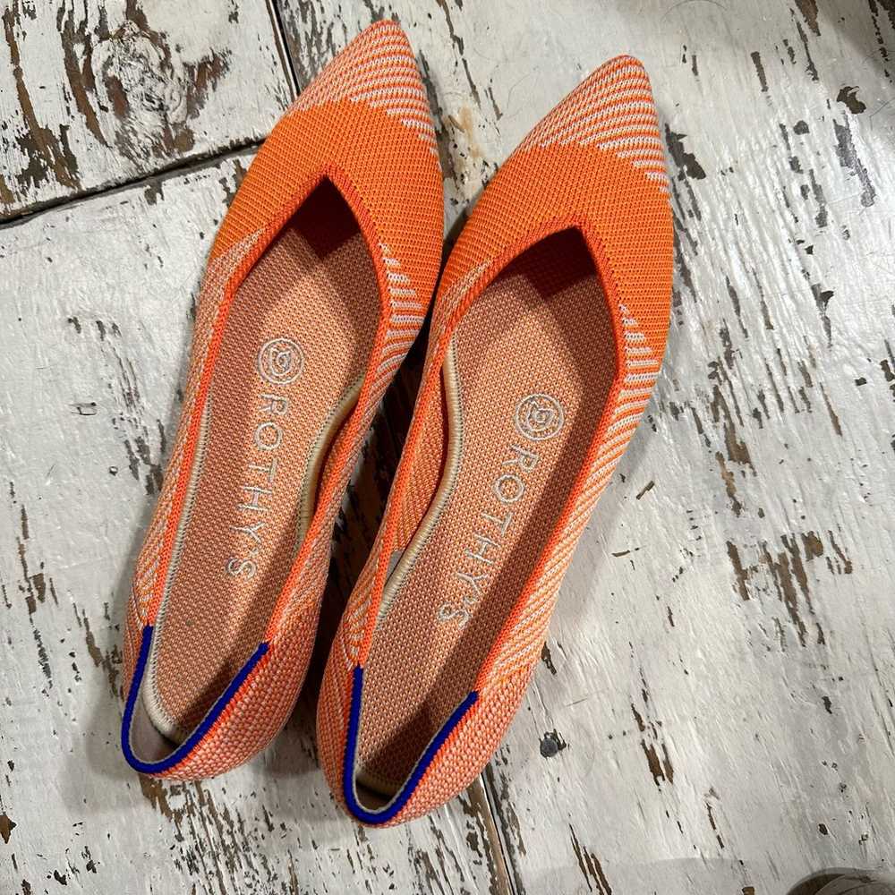 Rothy’s The Point Sherbet Orange Slip On Ballet F… - image 2