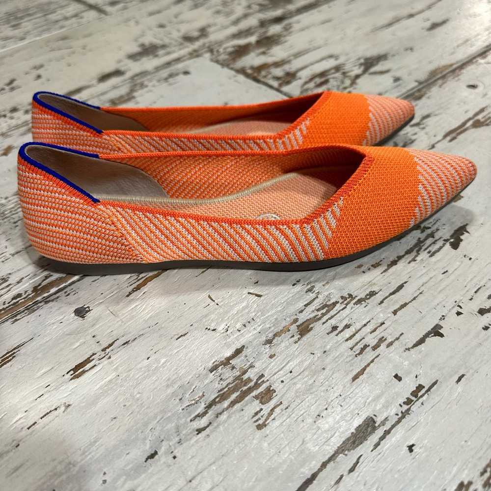 Rothy’s The Point Sherbet Orange Slip On Ballet F… - image 3