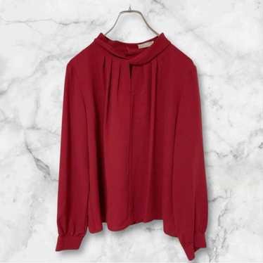 L'Amour du Luxe Blouse Red Tux Sleeve Silky Feel … - image 1