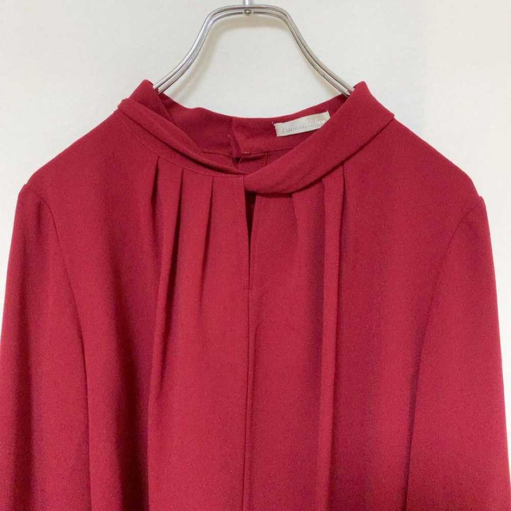 L'Amour du Luxe Blouse Red Tux Sleeve Silky Feel … - image 3