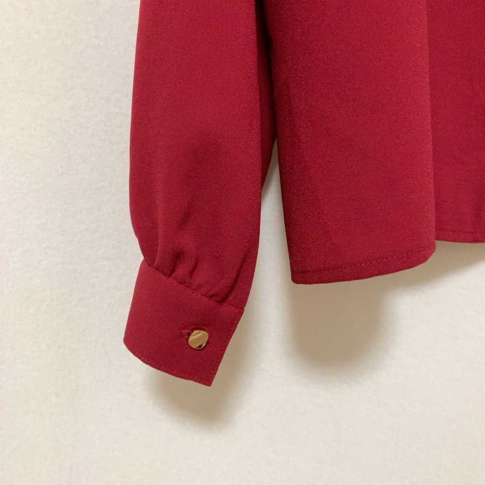 L'Amour du Luxe Blouse Red Tux Sleeve Silky Feel … - image 6