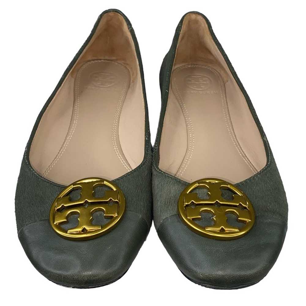 Tory Burch Women's Benton Green Calfhair Leather … - image 7