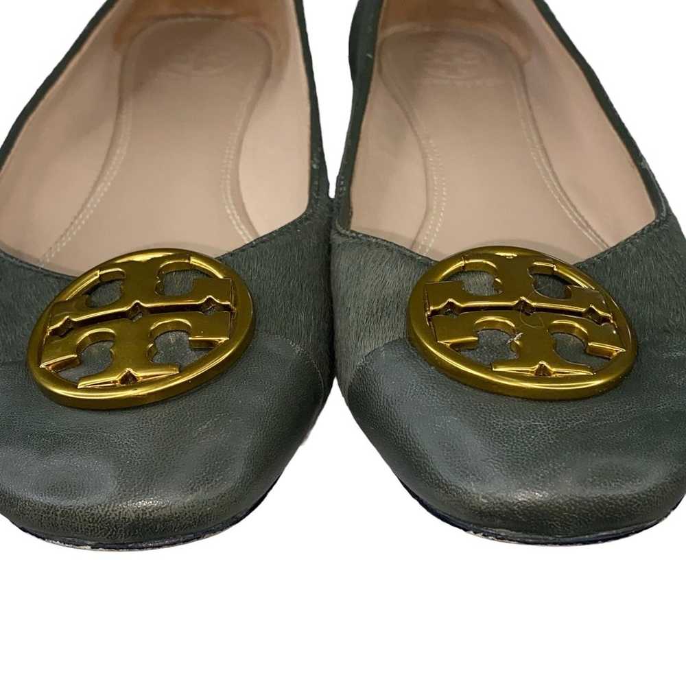 Tory Burch Women's Benton Green Calfhair Leather … - image 8