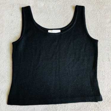 NWOT Vintage St. John Basics Black Knit Tank Top