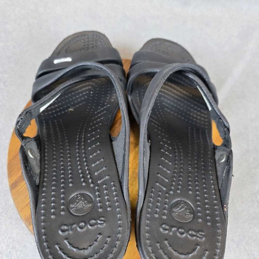 Crocs, women's cyprus block heal strap on sandals… - image 6