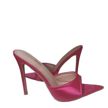 Fushia Pink Satin Heels