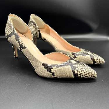 J. Crew Lucie Colette Pump Snakeskin D'orsay Poin… - image 1