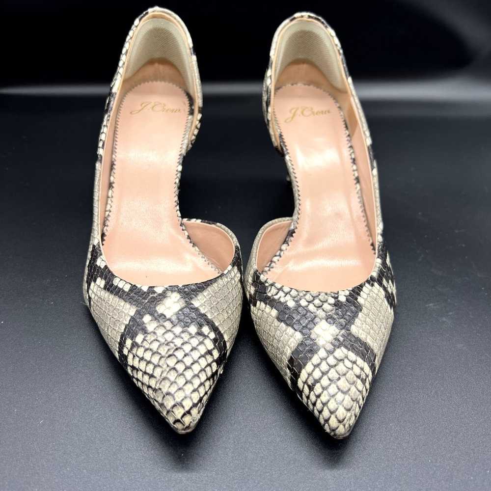 J. Crew Lucie Colette Pump Snakeskin D'orsay Poin… - image 2