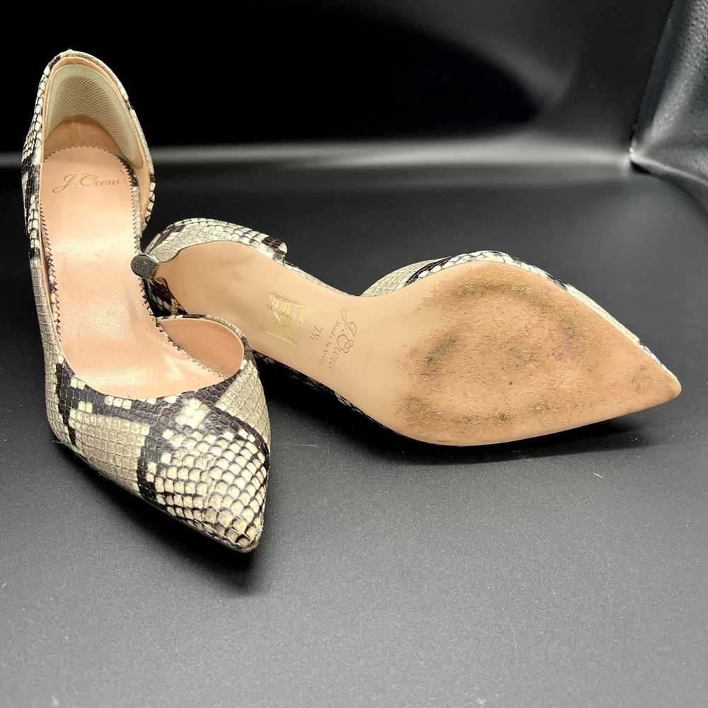 J. Crew Lucie Colette Pump Snakeskin D'orsay Poin… - image 3