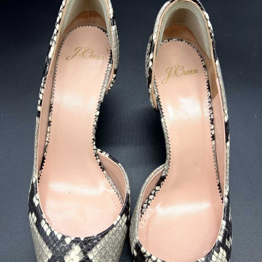 J. Crew Lucie Colette Pump Snakeskin D'orsay Poin… - image 6