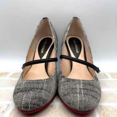 Camel Design Tweed Pumps with Strap, Size 24.5 - image 1