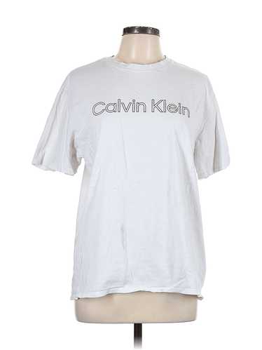 Calvin Klein Women Silver Short Sleeve T-Shirt L