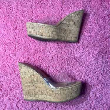 Bamboo Clear Wedges Wedge Cork Sandals Platform He