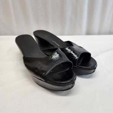 Salvatore Ferragamo Size 8.5 Y2K Black Patent Lea… - image 1