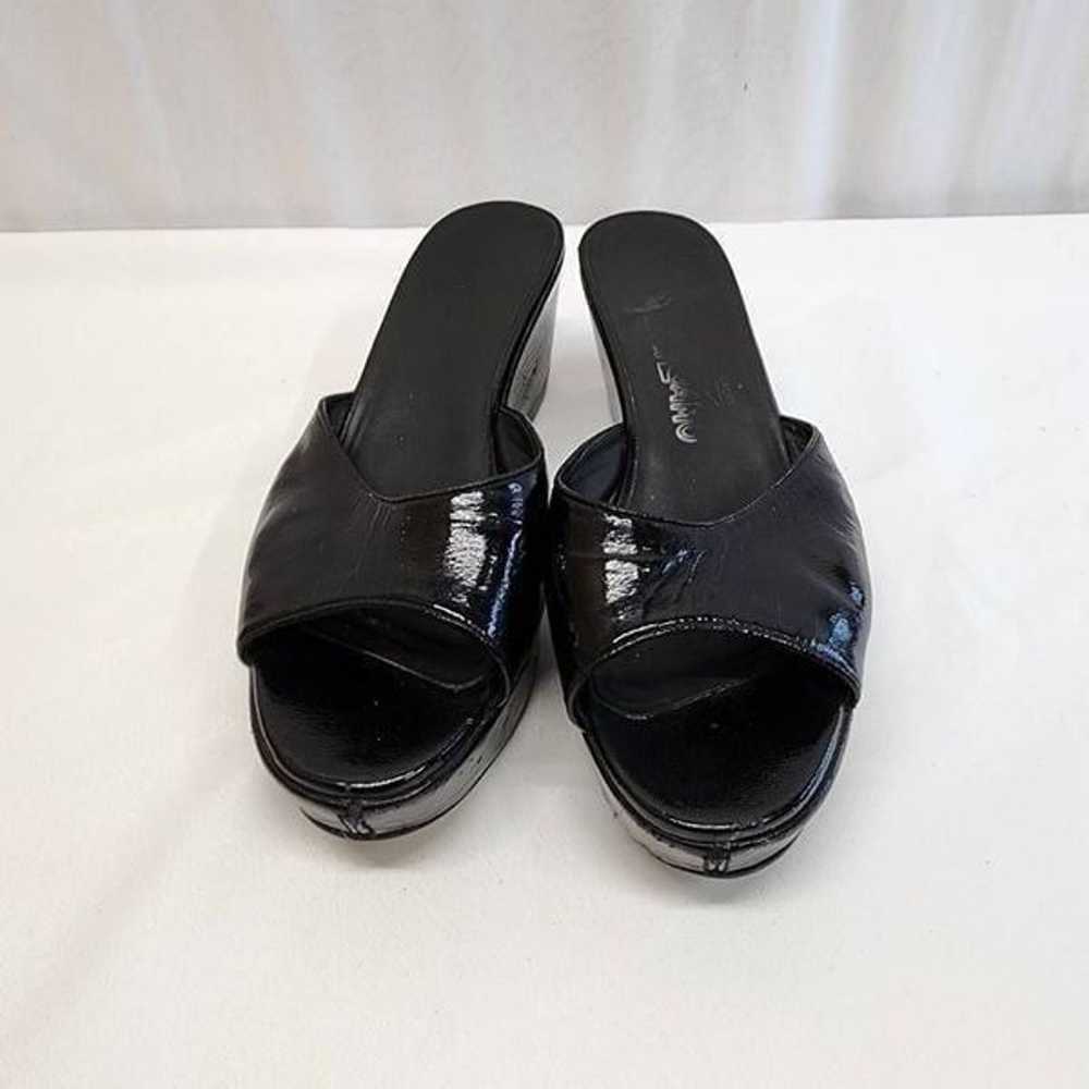 Salvatore Ferragamo Size 8.5 Y2K Black Patent Lea… - image 3