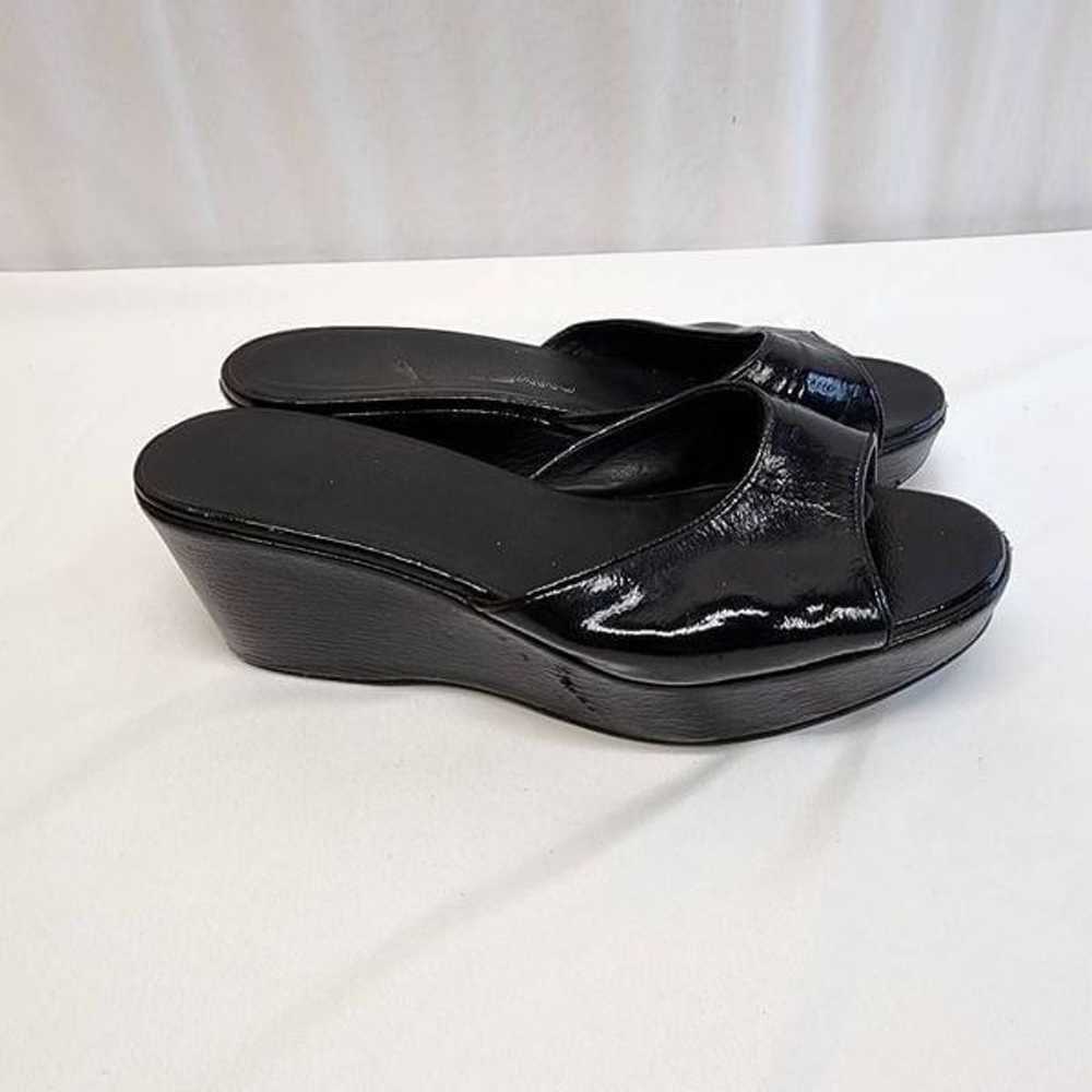 Salvatore Ferragamo Size 8.5 Y2K Black Patent Lea… - image 4