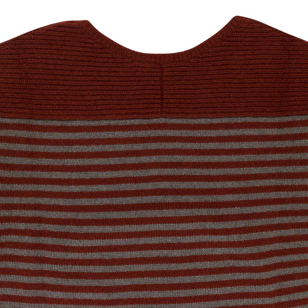 Loro Piana CASHMERE STRIPED BURGUNDY GRAY SWEATER… - image 4