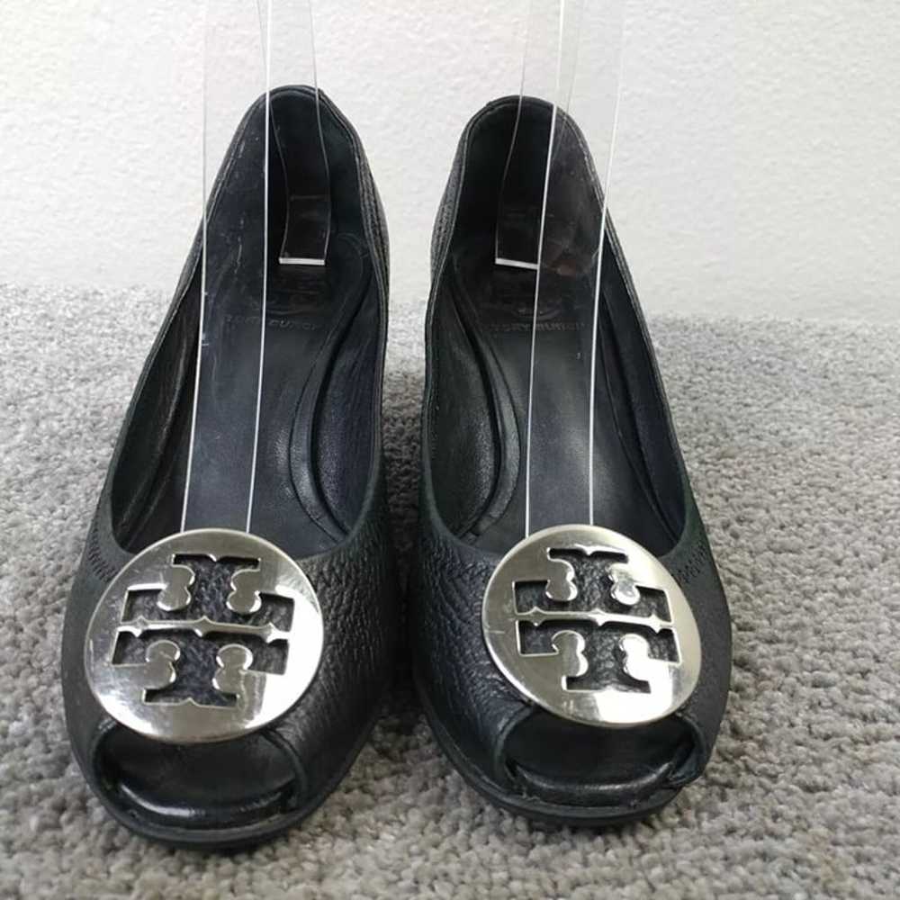 Tory Burch Sally Wedge Womens 6 Shoes Peep Toe Bl… - image 3