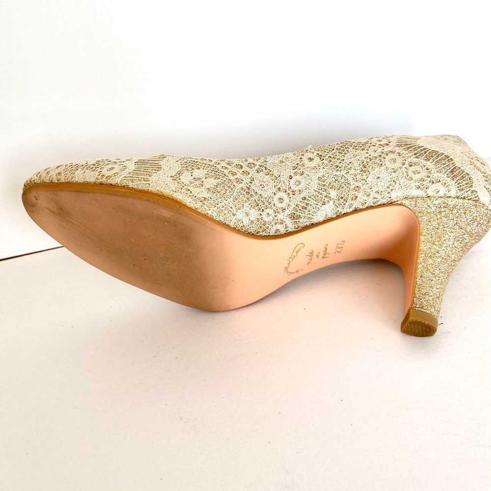 [Sofia Collection] Gold Lace Pumps - image 11