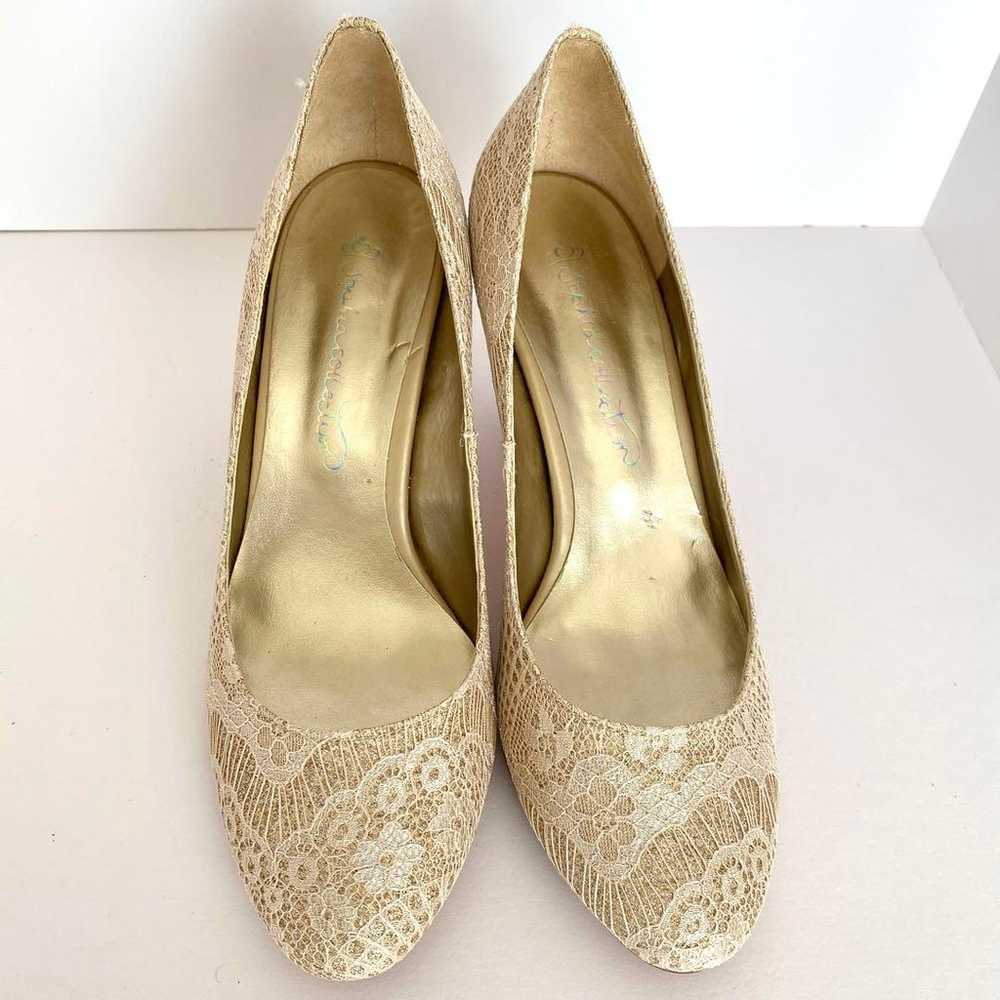 [Sofia Collection] Gold Lace Pumps - image 4