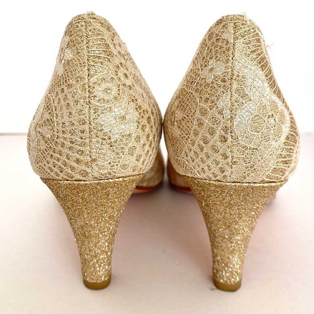 [Sofia Collection] Gold Lace Pumps - image 5